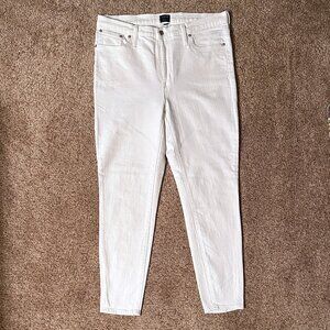 J. Crew White Jeans High-Rise Skinny Style Size 32